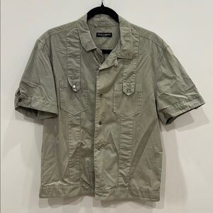 Dolce & Gabbana Khaki/Safari Button-Up Shirt